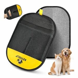 Kehlep Pet Grooming Glove in Black and Yellow